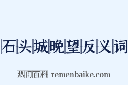 石头城晚望反义词是什么意思的图片